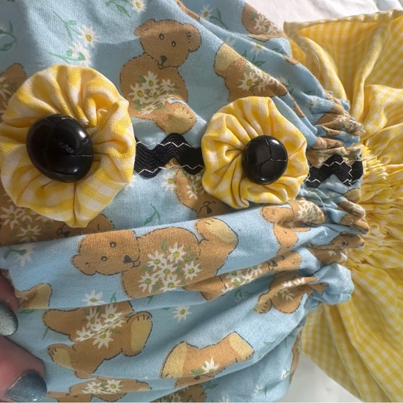 Handmade Raggedy clown Doll - Teddy Bear Outfit Vintage Inspired - Picture 3 of 12